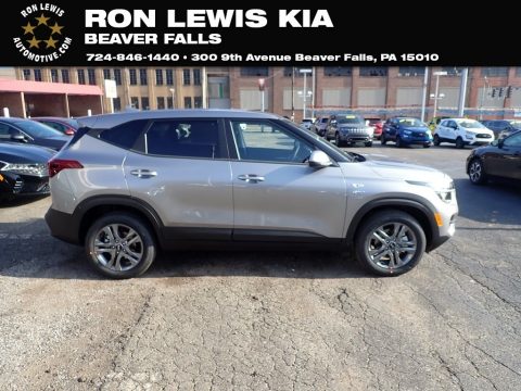 Steel Gray Kia Seltos LX AWD.  Click to enlarge.