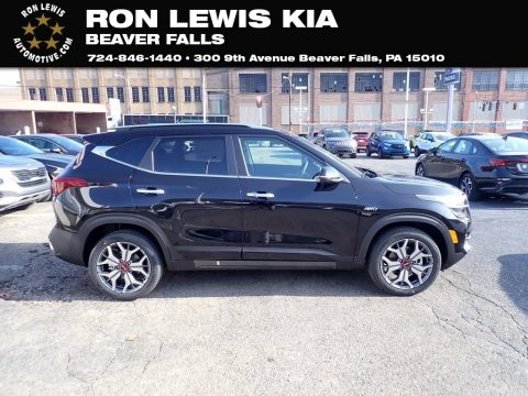 Black Cherry Kia Seltos SX Turbo AWD.  Click to enlarge.