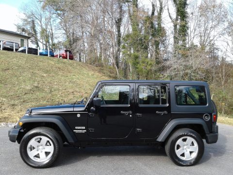 Black Jeep Wrangler Unlimited Sport 4x4.  Click to enlarge.