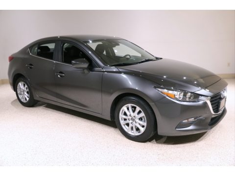 Machine Gray Metallic Mazda MAZDA3 Sport 4 Door.  Click to enlarge.