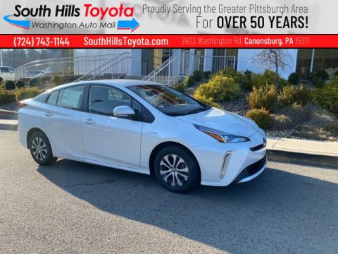 Wind Chill Pearl Toyota Prius XLE AWD-e.  Click to enlarge.