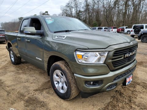 Olive Green Pearl Ram 1500 Big Horn Quad Cab 4x4.  Click to enlarge.