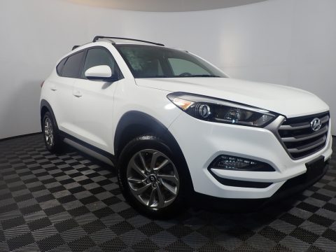 Dazzling White Hyundai Tucson SE AWD.  Click to enlarge.