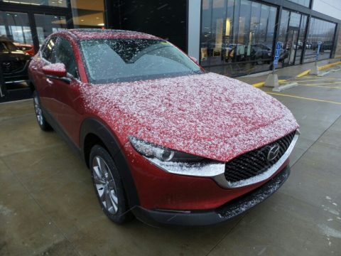 Soul Red Crystal Metallic Mazda CX-30 Preferred AWD.  Click to enlarge.