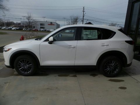 Snowflake White Pearl Mazda CX-5 Sport AWD.  Click to enlarge.