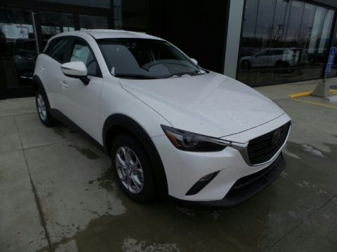 Snowflake White Pearl Mica Mazda CX-3 Sport AWD.  Click to enlarge.