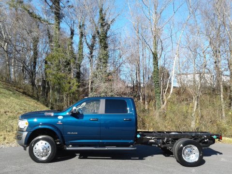 Hydro Blue Pearl Ram 4500 Laramie Crew Cab 4x4 Chassis.  Click to enlarge.