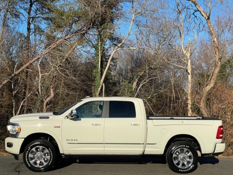 Pearl White Ram 3500 Limited Crew Cab 4x4.  Click to enlarge.