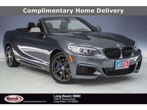 Mineral Grey Metallic BMW 2 Series M240i Convertible.  Click to enlarge.