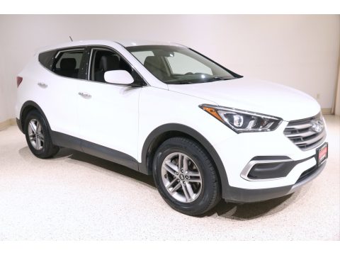 Pearl White Hyundai Santa Fe Sport .  Click to enlarge.