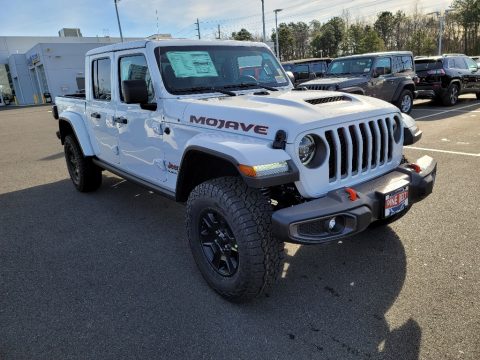 Bright White Jeep Gladiator Mojave 4x4.  Click to enlarge.