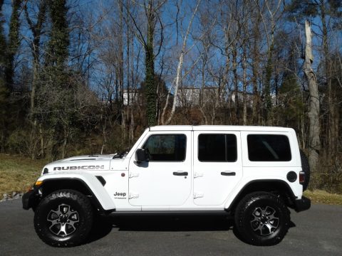 Bright White Jeep Wrangler Unlimited Rubicon 4x4.  Click to enlarge.