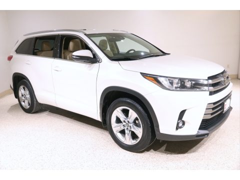 Blizzard Pearl White Toyota Highlander Limited AWD.  Click to enlarge.