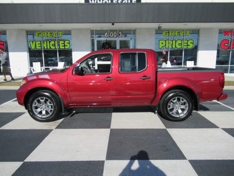 Cayenne Red Metallic Nissan Frontier SV Crew Cab 4x4.  Click to enlarge.