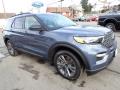 Front 3/4 View of 2021 Ford Explorer XLT 4WD #8