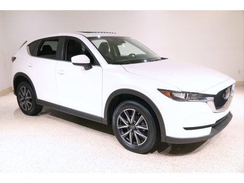 Snowflake White Pearl Mica Mazda CX-5 Touring AWD.  Click to enlarge.