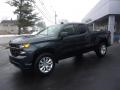 Front 3/4 View of 2021 Chevrolet Silverado 1500 Custom Double Cab 4x4 #1