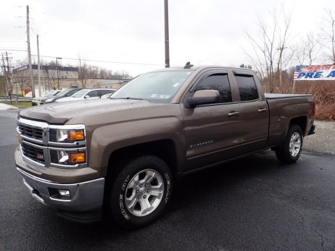 Brownstone Metallic Chevrolet Silverado 1500 LT Double Cab 4x4.  Click to enlarge.