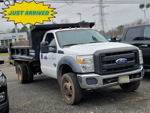 Oxford White Ford F450 Super Duty XL Regular Cab Dually Dump Truck.  Click to enlarge.