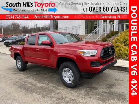 Barcelona Red Metallic Toyota Tacoma SR Double Cab 4x4.  Click to enlarge.