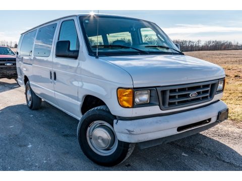 Oxford White Ford E Series Van E350 Super Duty XL Extended Passenger.  Click to enlarge.
