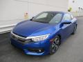 Front 3/4 View of 2018 Honda Civic EX-T Coupe #9