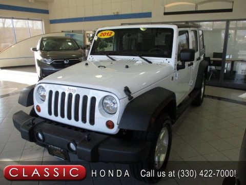 Bright White Jeep Wrangler Unlimited Sport 4x4.  Click to enlarge.