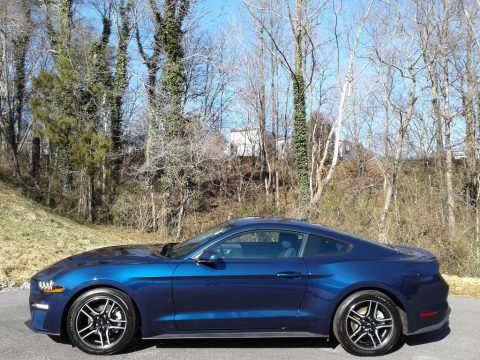 Kona Blue Ford Mustang EcoBoost Fastback.  Click to enlarge.