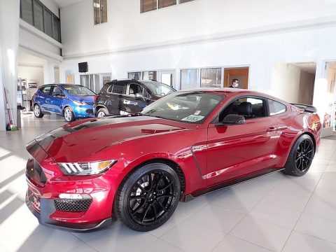 Ruby Red Ford Mustang Shelby GT350.  Click to enlarge.