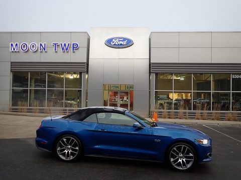 Lightning Blue Ford Mustang GT Premium Convertible.  Click to enlarge.