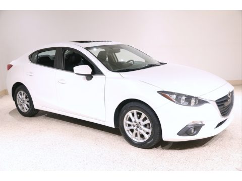 Snowflake White Pearl Mica Mazda MAZDA3 i Grand Touring 4 Door.  Click to enlarge.