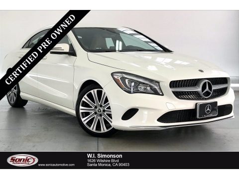 Cirrus White Mercedes-Benz CLA 250 Coupe.  Click to enlarge.