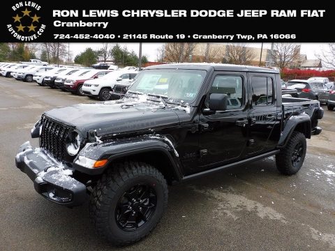 Black Jeep Gladiator Willys 4x4.  Click to enlarge.