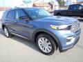 Front 3/4 View of 2021 Ford Explorer Limited #8