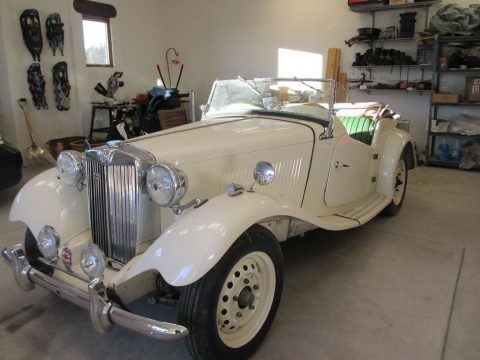 Ivory MG TD Roadster.  Click to enlarge.