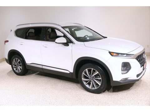 Quartz White Hyundai Santa Fe SEL Plus AWD.  Click to enlarge.