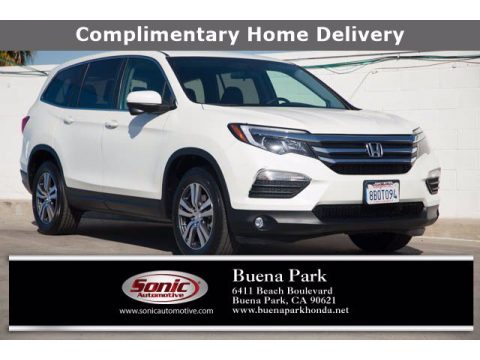 White Diamond Pearl Honda Pilot EX.  Click to enlarge.