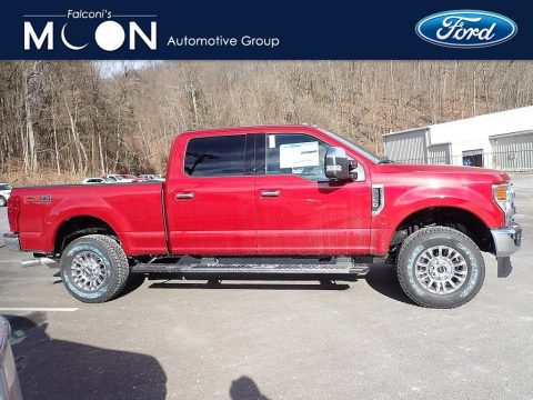 Rapid Red Metallic Ford F250 Super Duty XLT Crew Cab 4x4.  Click to enlarge.