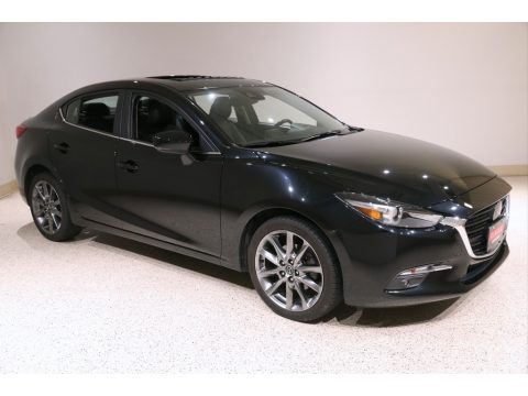 Jet Black Mica Mazda MAZDA3 Grand Touring 4 Door.  Click to enlarge.