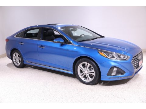 Electric Blue Hyundai Sonata Sport.  Click to enlarge.