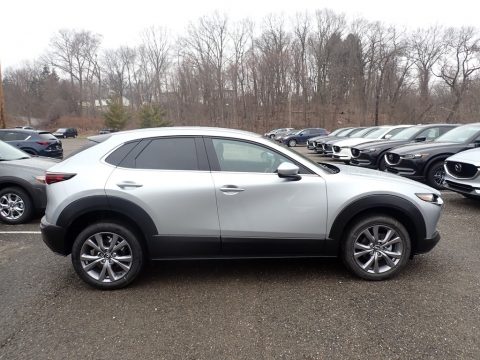 Sonic Silver Metallic Mazda CX-30 Select AWD.  Click to enlarge.