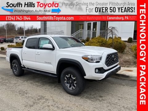 Super White Toyota Tacoma TRD Off Road Double Cab 4x4.  Click to enlarge.