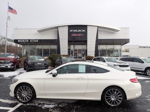 designo Diamond White Metallic Mercedes-Benz C 300 4Matic Coupe.  Click to enlarge.