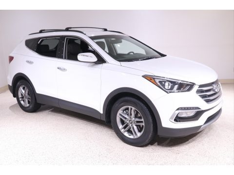 Pearl White Hyundai Santa Fe Sport .  Click to enlarge.