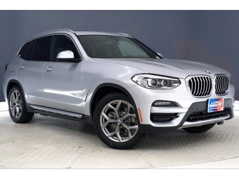 Glacier Silver Metallic BMW X3 xDrive30e.  Click to enlarge.