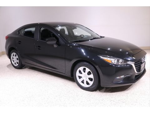 Jet Black Mica Mazda MAZDA3 Sport 4 Door.  Click to enlarge.