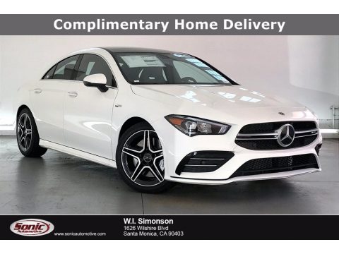 Polar White Mercedes-Benz CLA AMG 35 Coupe.  Click to enlarge.