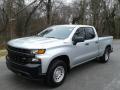 Front 3/4 View of 2019 Chevrolet Silverado 1500 WT Double Cab 4WD #2