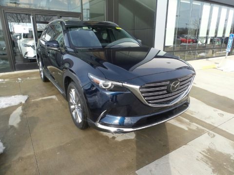 Deep Crystal Blue Mica Mazda CX-9 Grand Touring.  Click to enlarge.
