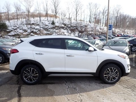 Winter White Hyundai Tucson Limited AWD.  Click to enlarge.